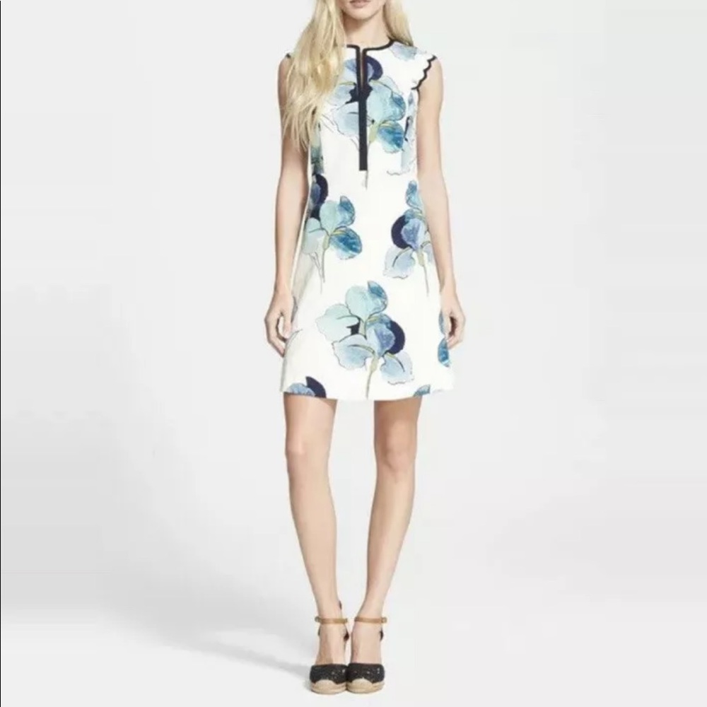 Tory Burch Edith Watercolor Floral Iris Dress 8